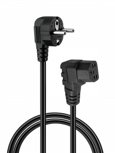 Кабель питания сетевой C13 для компьютера угловой 1.5м Орбита OT-ELS08 Черный